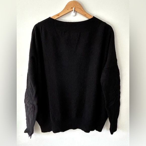 ERMANNO SCERVINO 100% Cashmere Sweater with Lace Sleeve detail | Made in Italy | - Picture 5 of 8